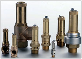 Safety valves for gases, vapours and fluids